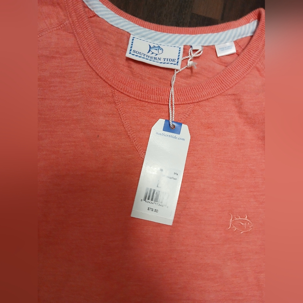 Southern Tide Men's Coral Crewneck Sweater - Picture 2 of 7